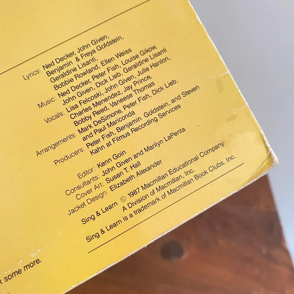 Vintage 1987 Social Skills Sing & Learn Vinyl Record